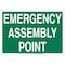 Brady Emergency Assembly Sign, 10 in Height, 14 in Width, Plastic, Rectangle, English 139643 - alternate 1